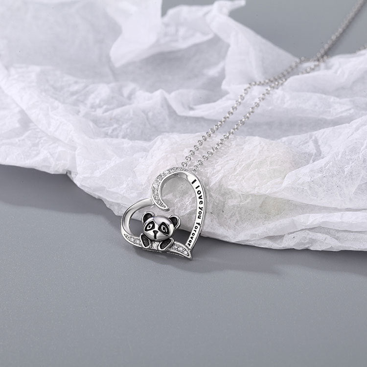 Wholesale 925 Silver Panda Necklace